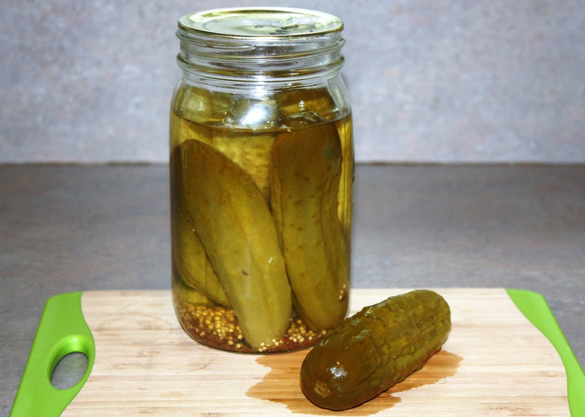 A jar of our home made pickles.