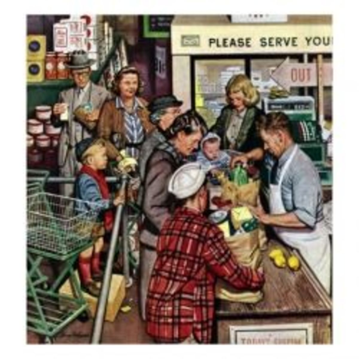 grocery line ~ Image Allposters