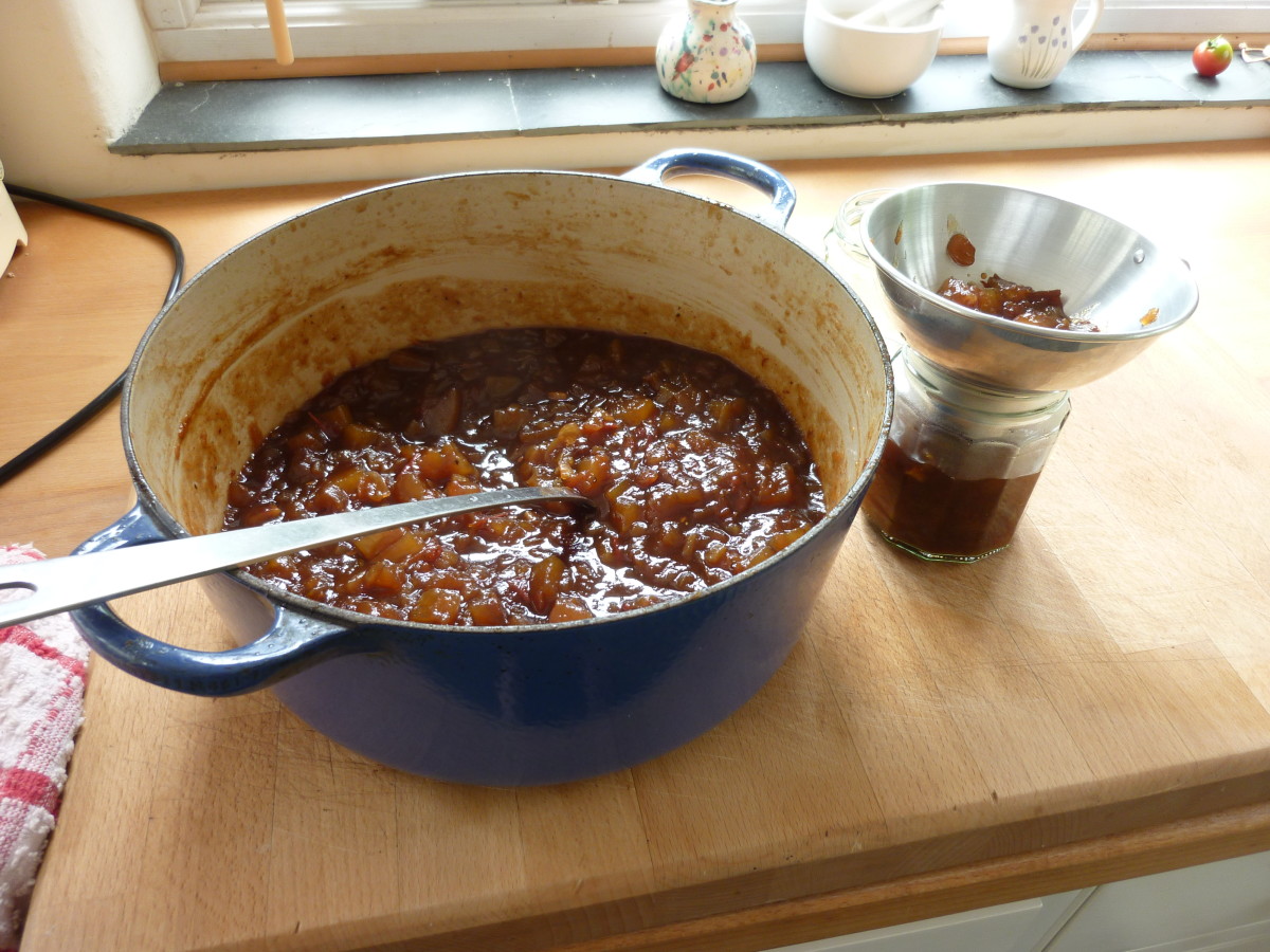 Ladle whilst hot into hot, sterilised jars. Press mixture down lightly to remove air bubbles and cover with lid or jam cover immediately.