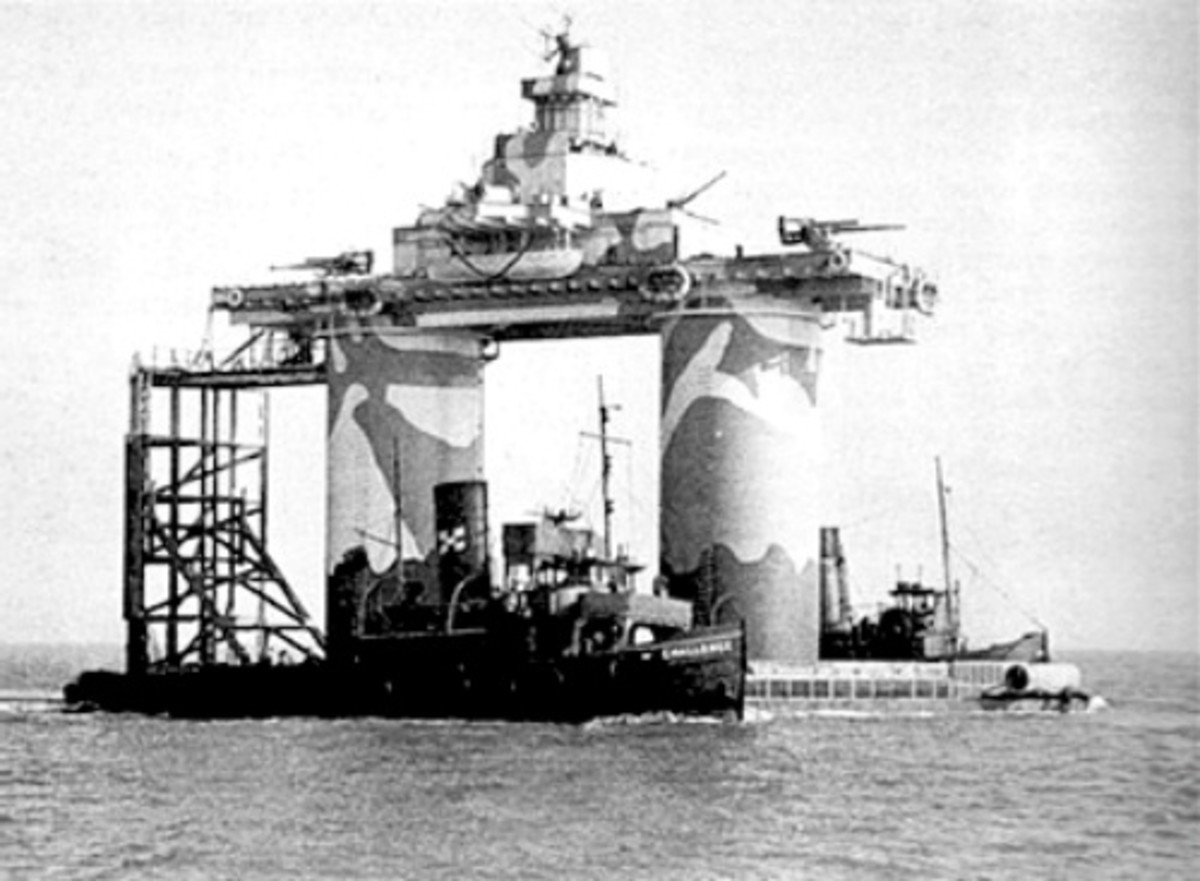 Maunsell Navy Fort being towed into place