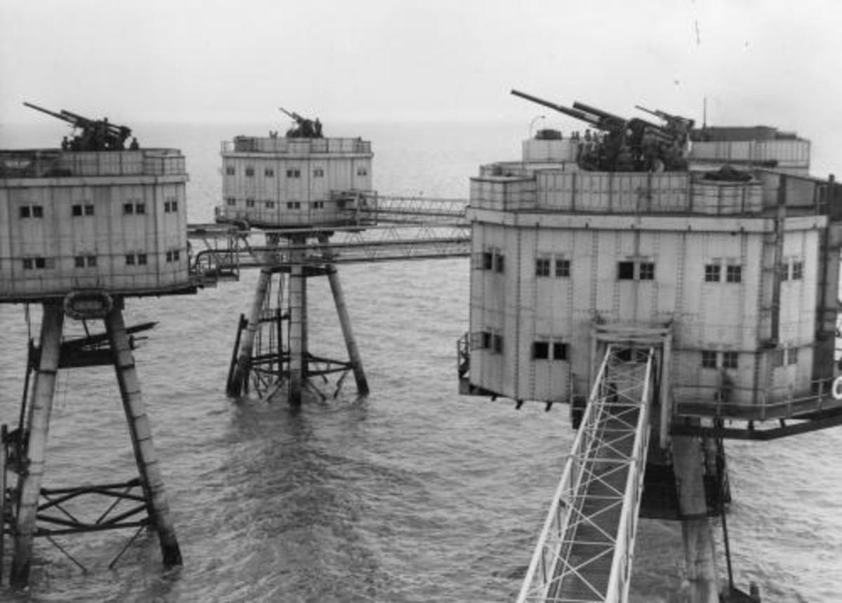 Maunsell Army Fort view 1944