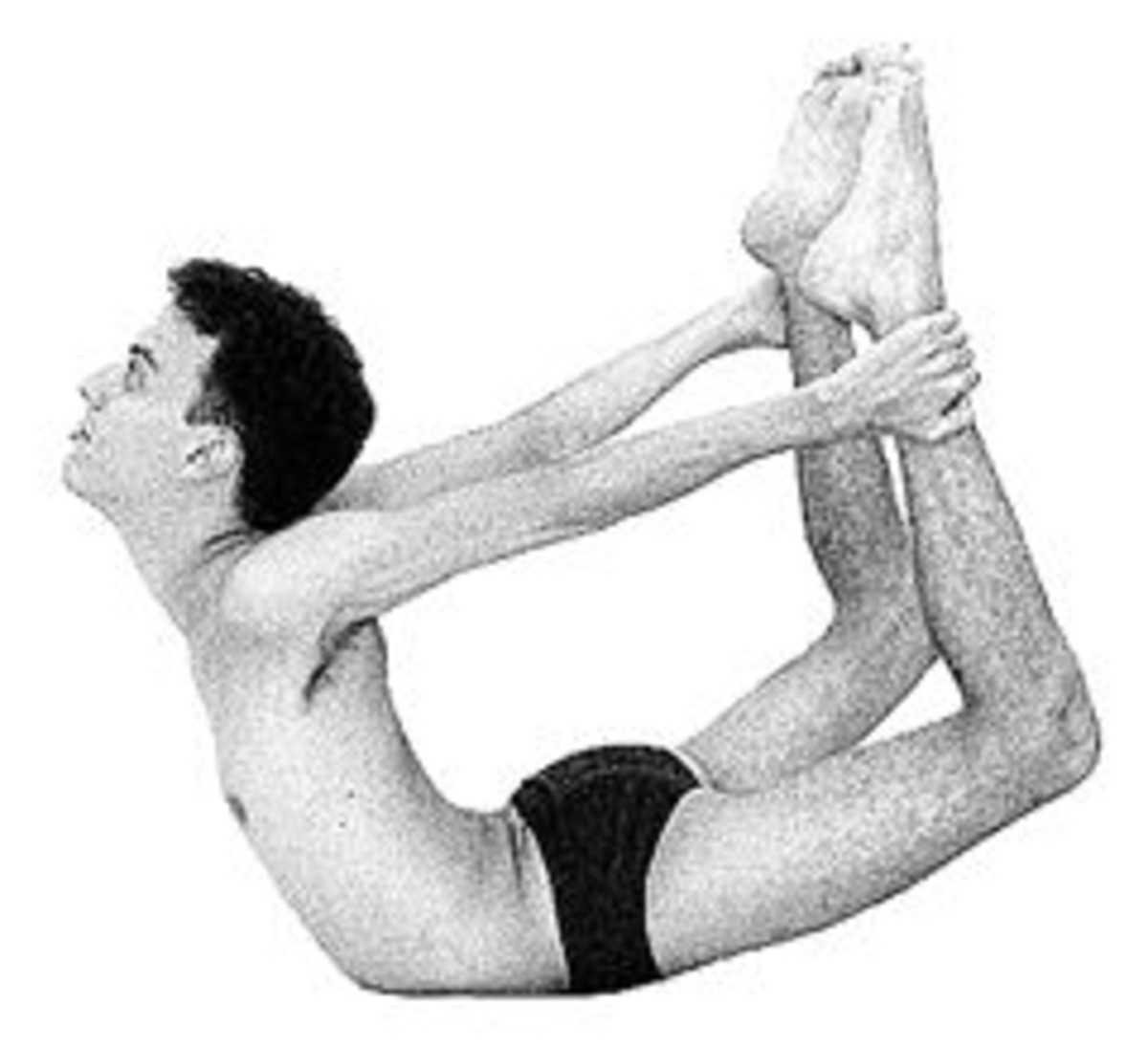 Dhanurasana or Bow Pose, is an advanced pose for strengthening the shoulders and the spine.