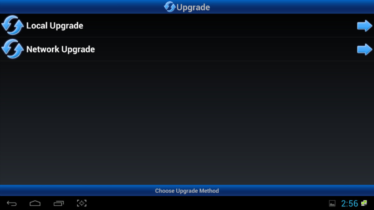 Firmware Update app on the Prometheus makes updating an easy task
