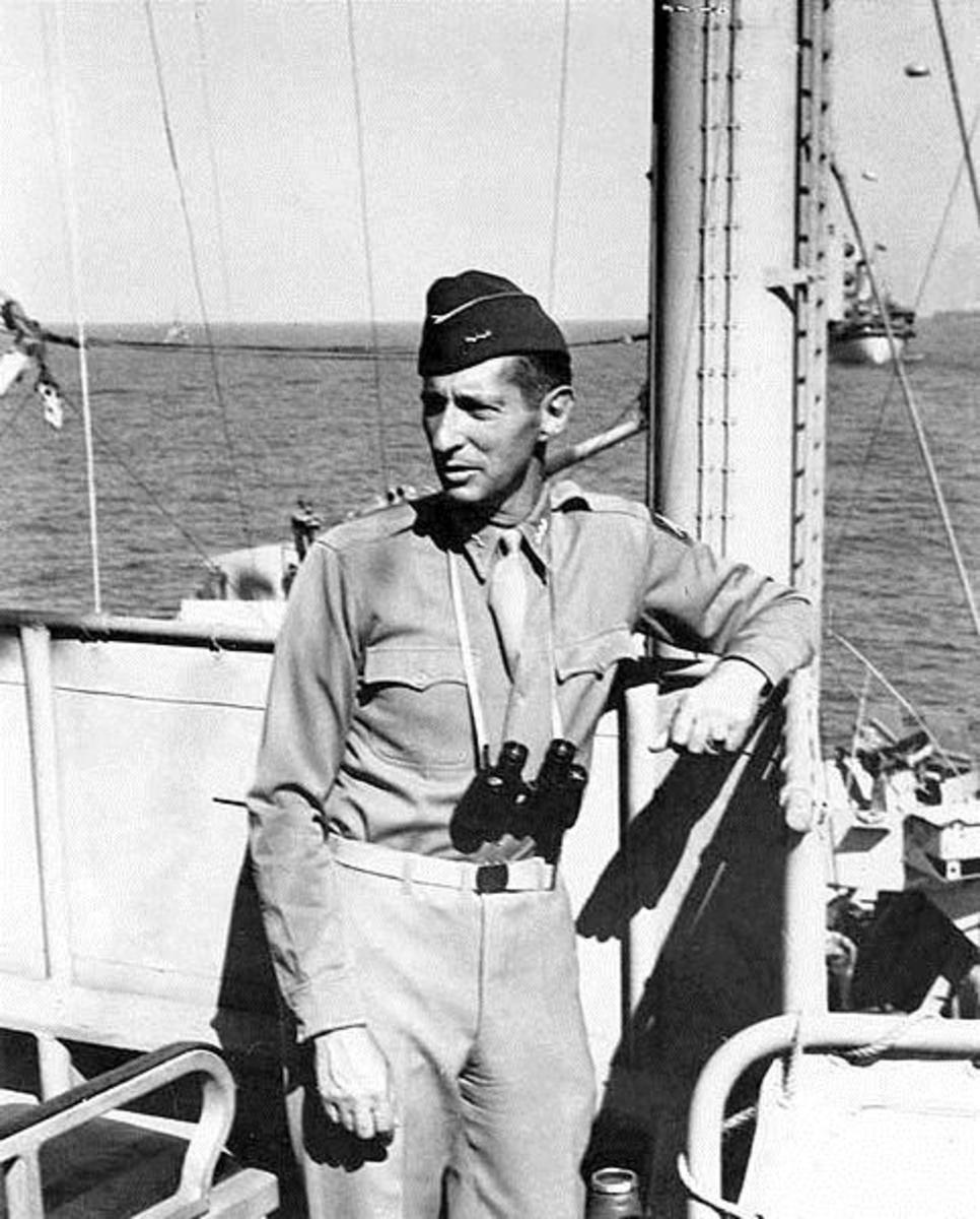 Mark Clark aboard the USS Ancon 1943. 
