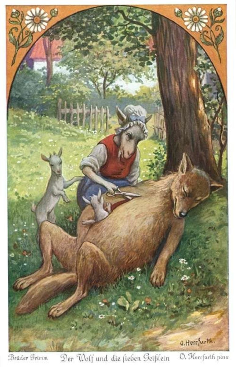 Сказки братьев Гримм волк и семеро козлят