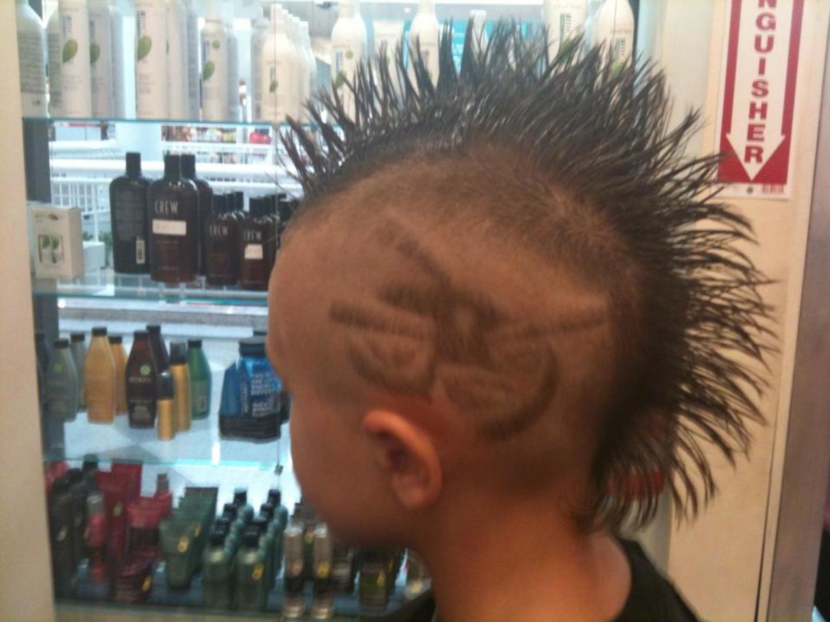 Angry Birds Hair Design with Mohawk