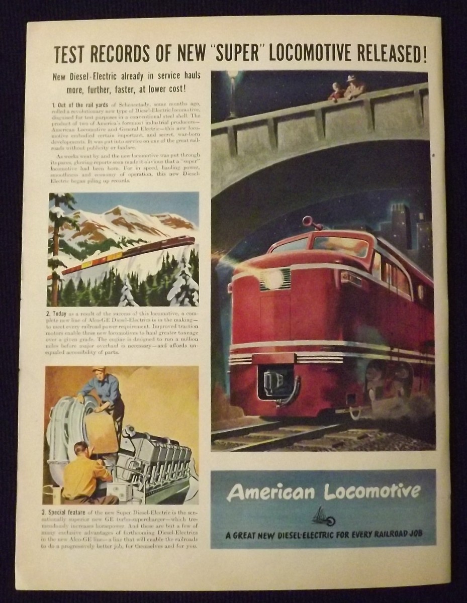 1946 American Locomotive Vintage Print Ad Sold for $9.98