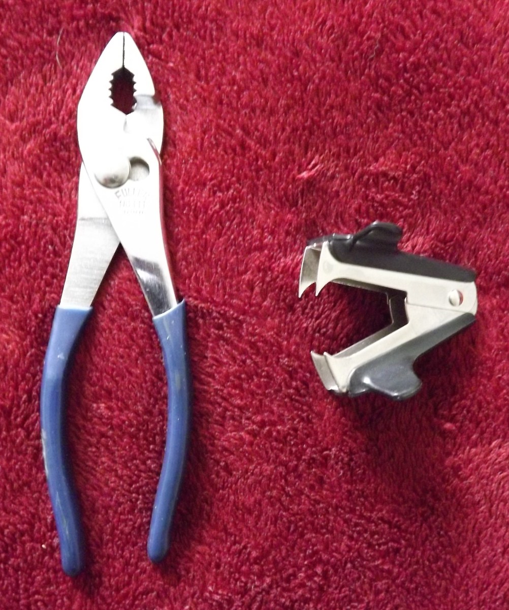 Tools of the Trade: Pair of Pliers and Staple Remover