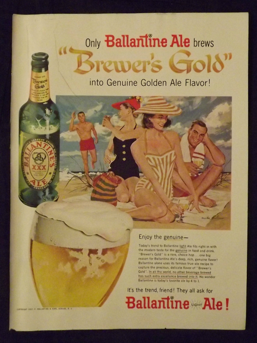 1957 Ballantine Ale Ad Sold for $14.98
