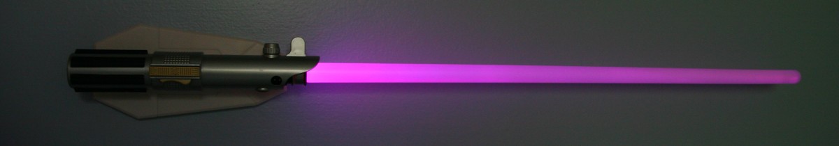 A light saber nightlight is a fantastic addition to any outer space bedroom.