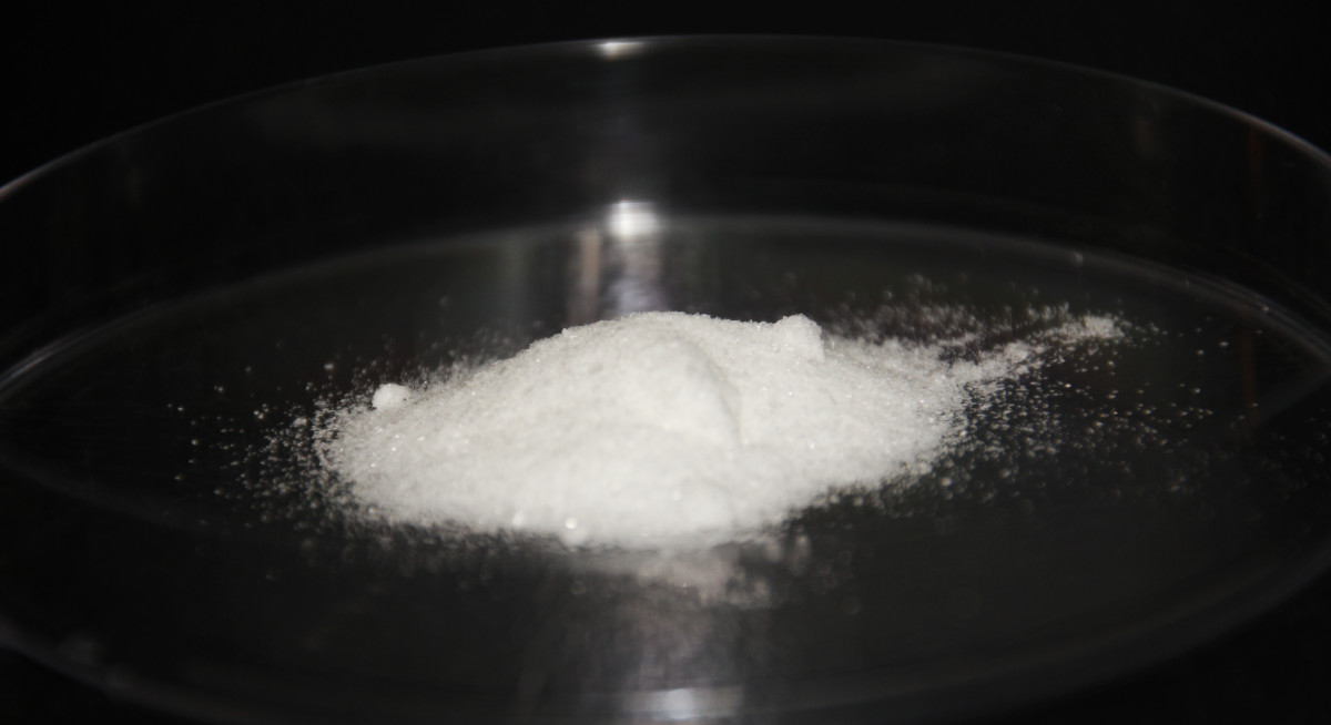 pure ascorbic acid in powder form may be used in skin care.