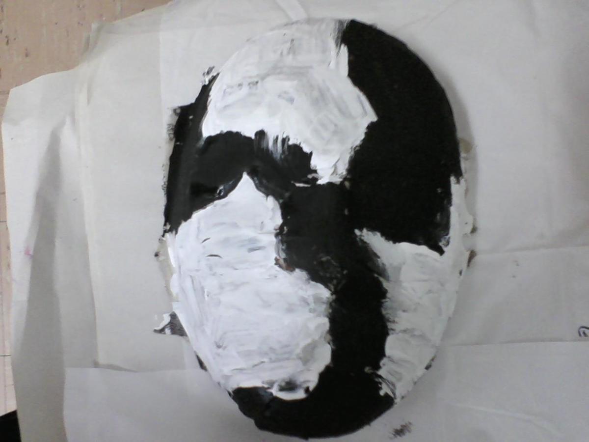 Black and white mask