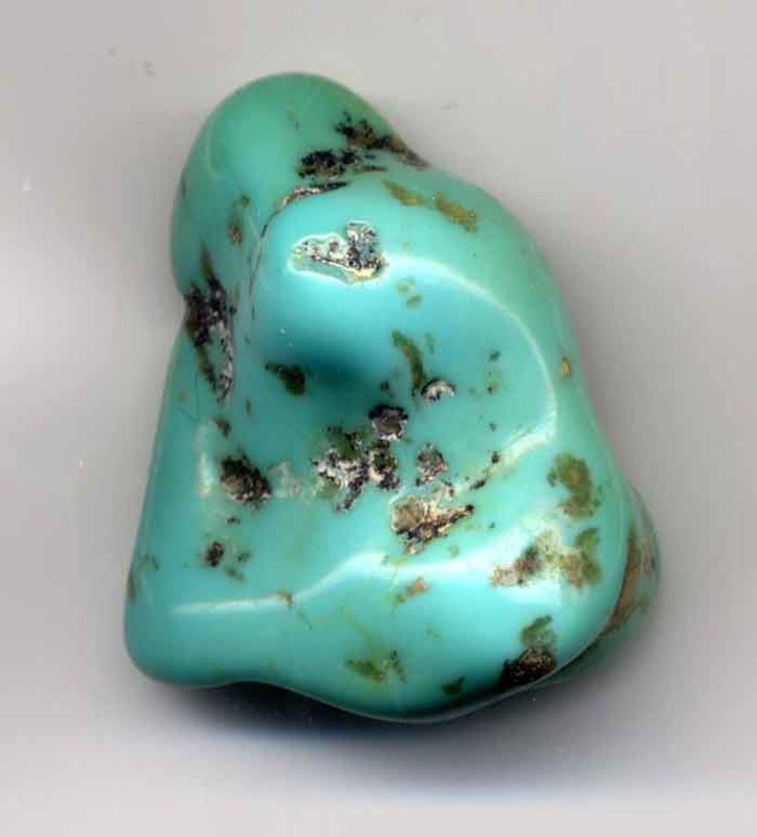A green/blue turquoise pebble.
