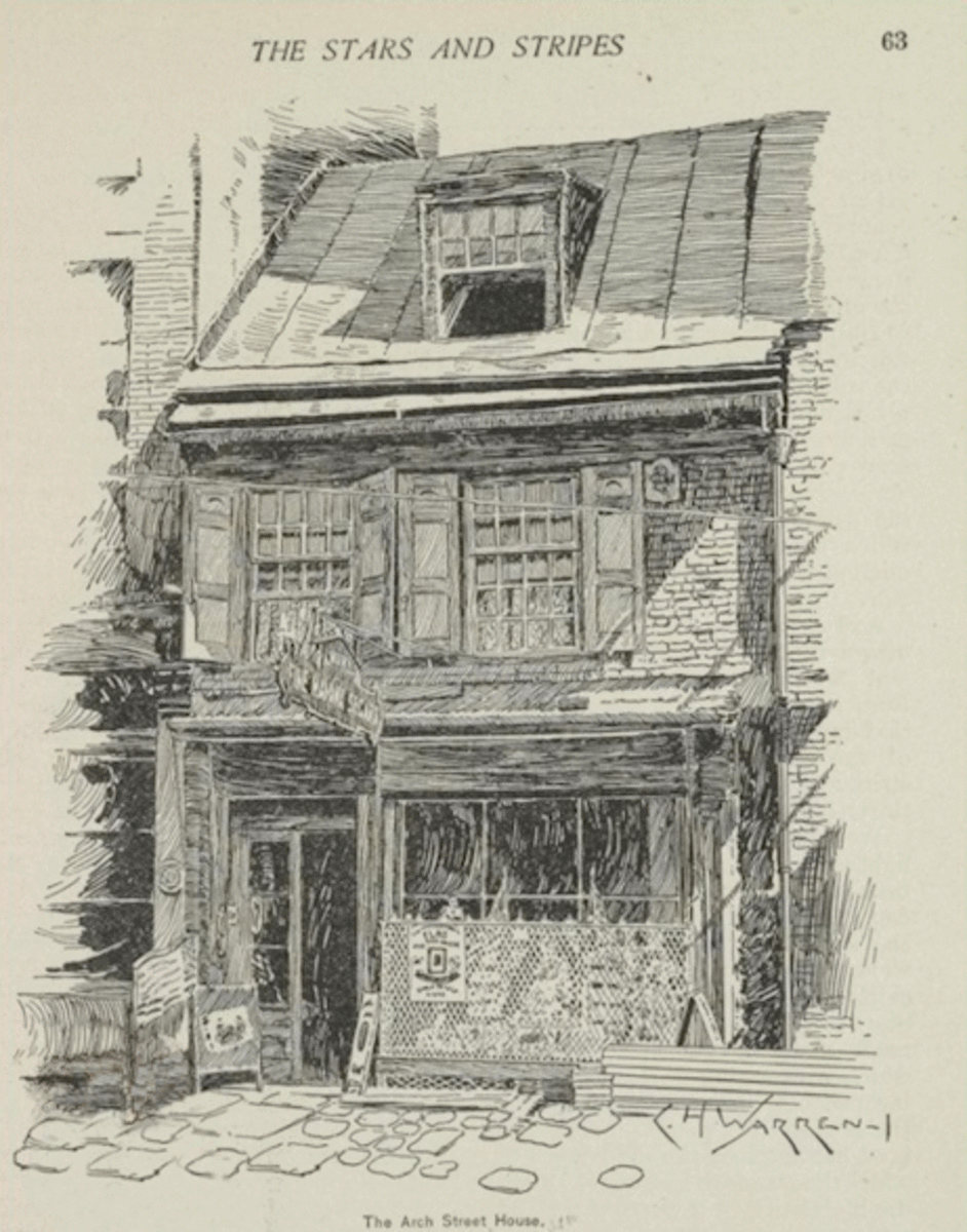 Sketch of Betsy Ross house in Godey’s Lady’s Book - 1895