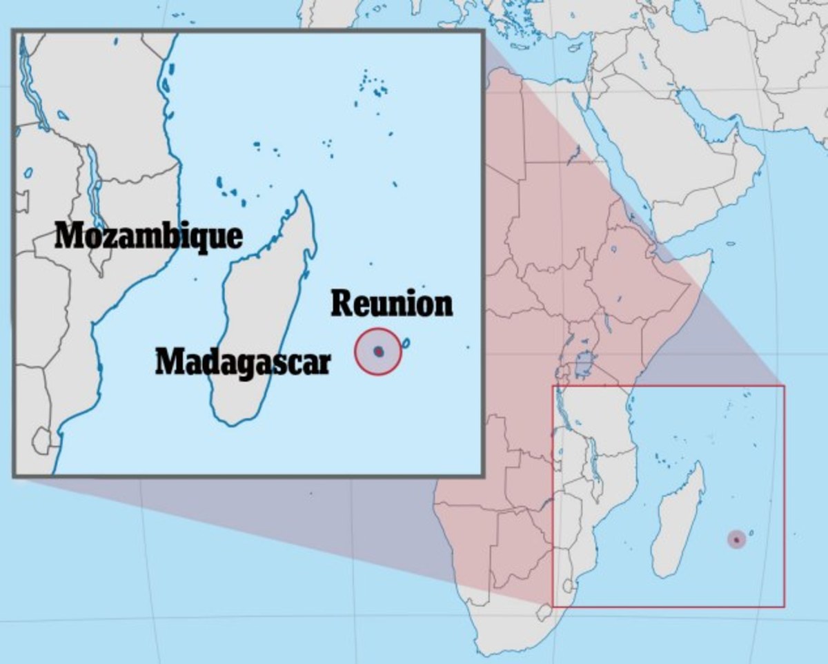 Reunion Island map