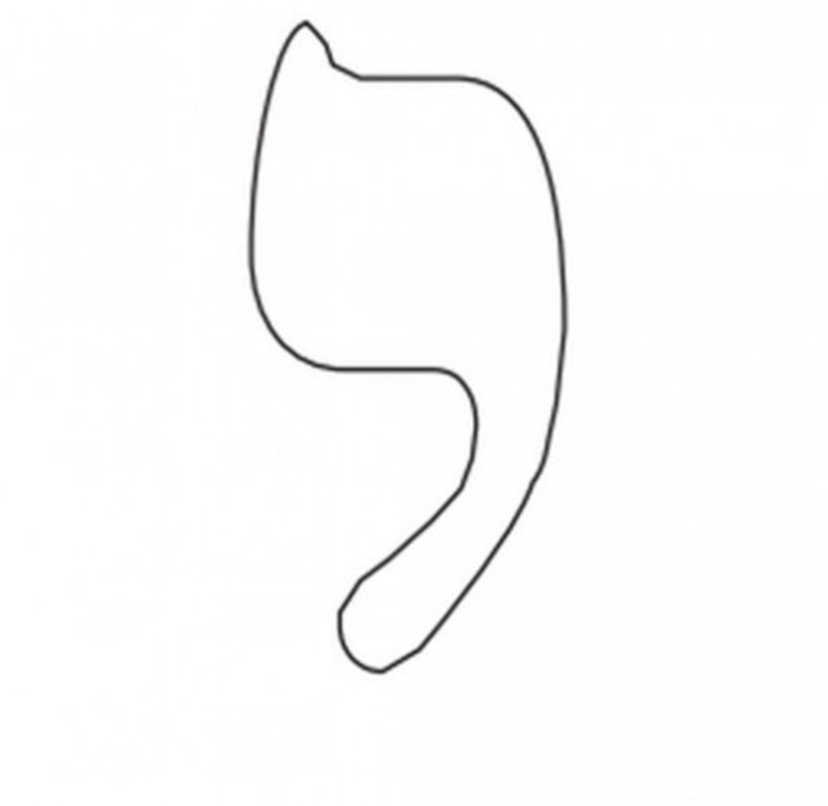 Hebrew Letter Yod Coloring Page - דף צביעה אוֹת יוד