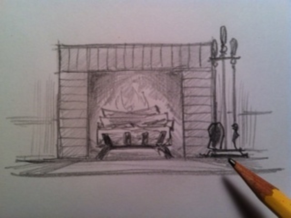 How to Draw a Fireplace