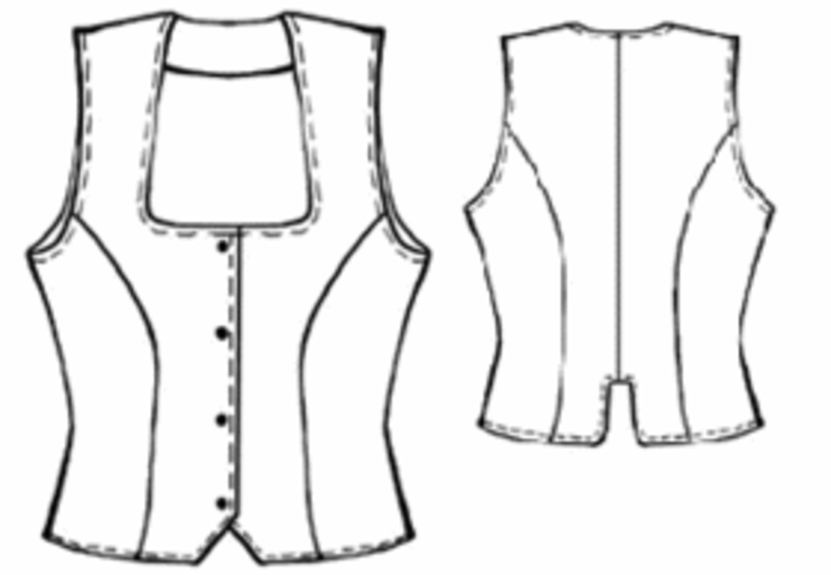 Sewing Instructions for Women Waistcoats / Tops / Vests
