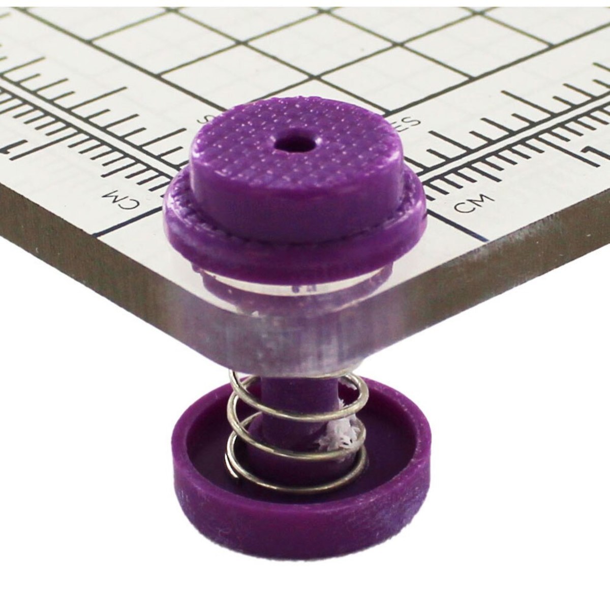 The stamping platform uses a spring to get the image stamped.