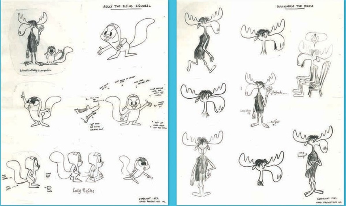 Rocky and Bullwinkle Model Sheets