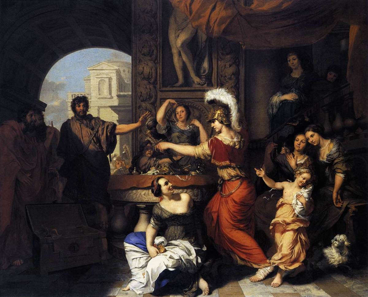 Odysseus Locates Achilles with Daughters of Lycmedes