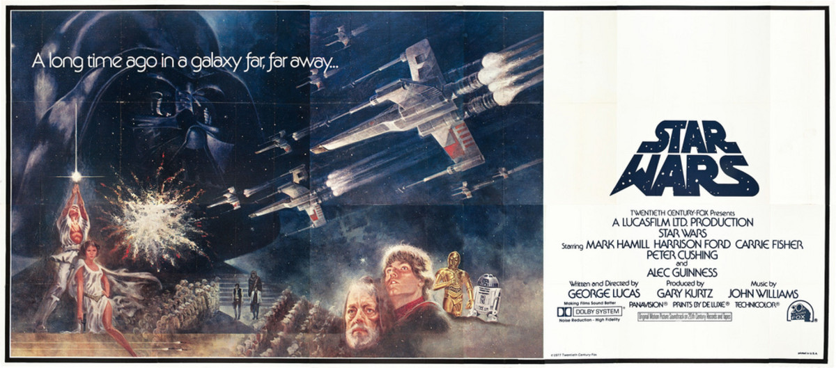 Star Wars (20th Century Fox, 1977) 24 Sheet (104" X 232") Mark Hamill, Carrie Fisher, Harrison Ford