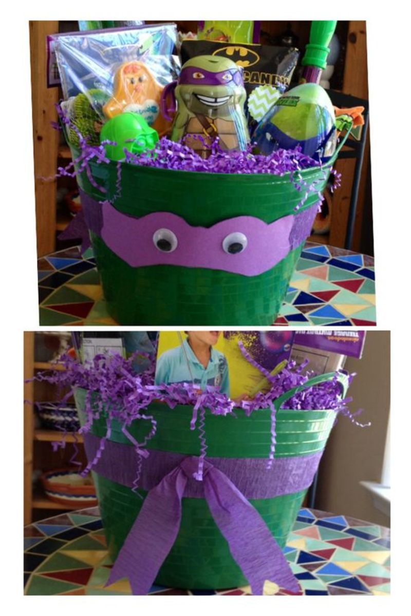 Ninja Turtle Theme Gift Basket, Gift Baskets, Birthday, Easter Gift  Basket