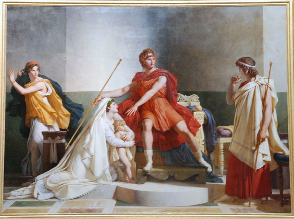 Andromache and Neoptolemus  in a painting by Pierre-Narcisse Guérin (1774–1833) PD-art-100