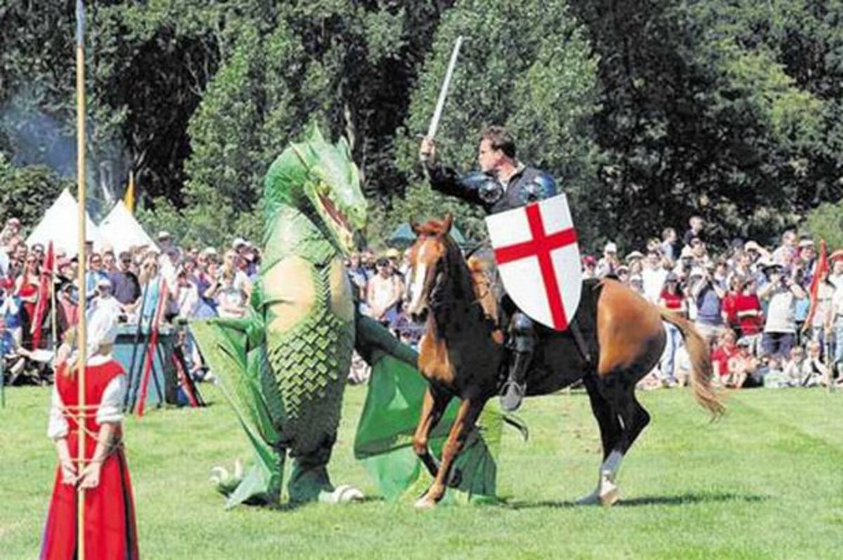 George's Day (April 23) в Англии. День Святого Георгия в Англии. St George's Day - 23 April.