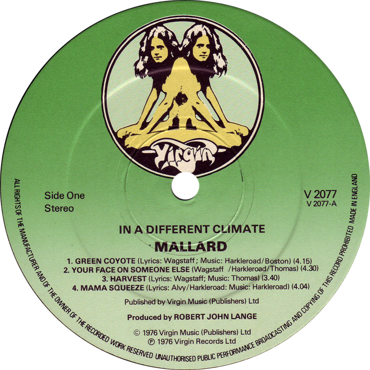 The Fourth Label Variation of the Virgin Records Twings Label