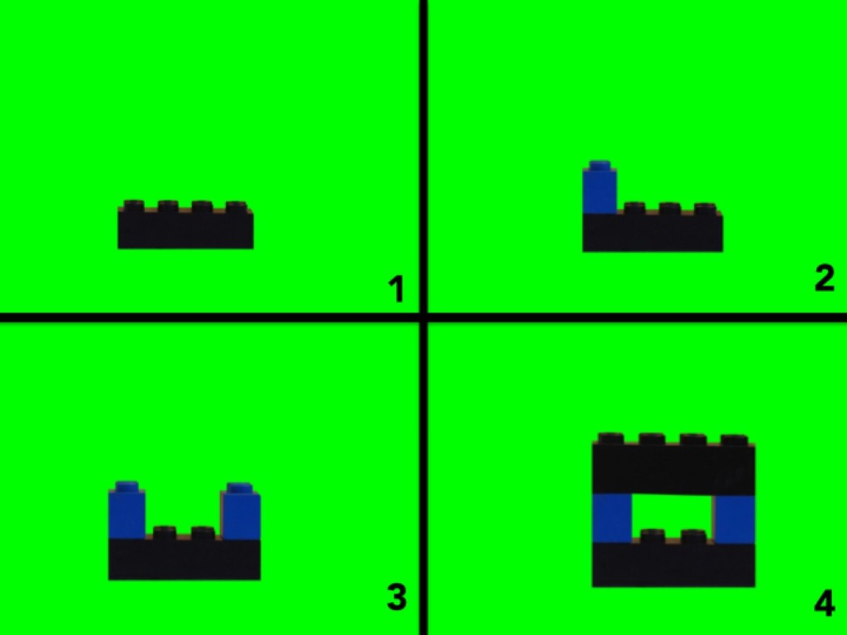 LEGO Six Building Instructions Steps 1-4 