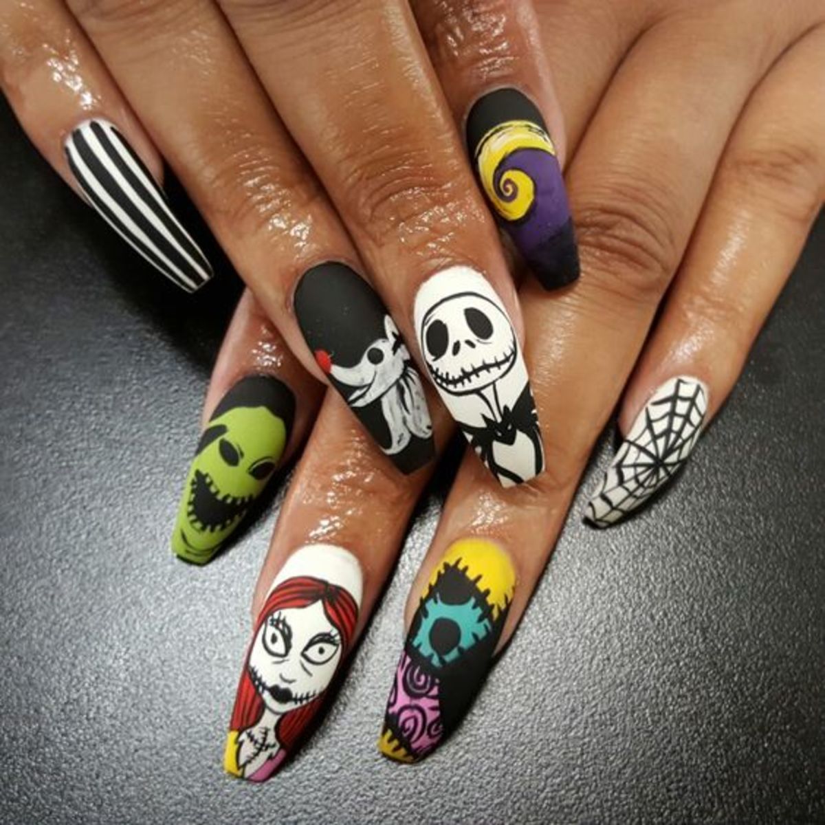 "Nightmare Before Christmas" nails
