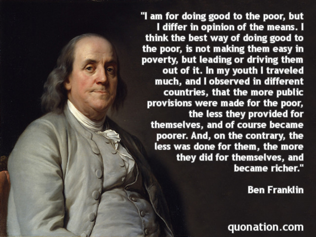 Benjamin Franklin the diplomat and scientist celebrated on the $100 note, quoted here. Is this the basis of Donald Trump's philosophy?