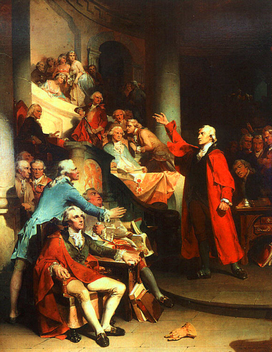 Patrick Henry addressing the House of Burgess