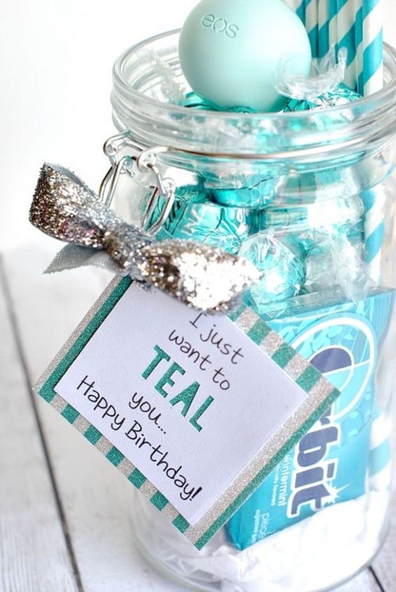 Teal-themed gift
