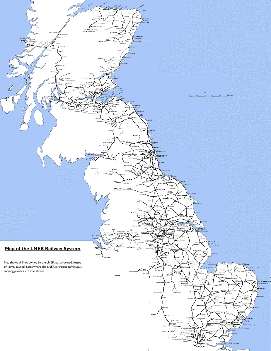 The network crossed others, as via the former Newcastle & Carlisle Rly, the Cheshire Lines Committee and Wensleydale Rly that entered crossed into or across LMSR territory. The Great Central line butted on and crossed over/under the LMSR and GWR