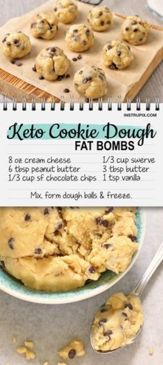 Keto Cookie Dough Fat Bombs by instrupix.com