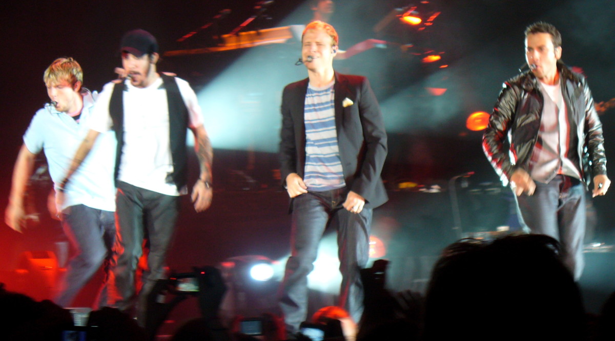Backstreet Boys performing at the Stockholm, Sweden during The Unbreakable tour. 14 Apr. 2008.