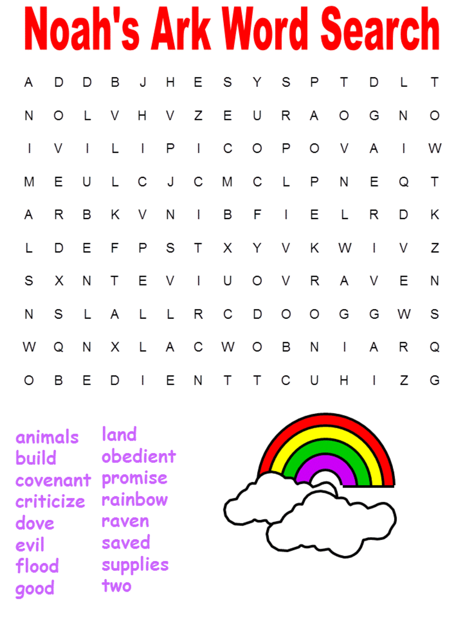 Free Printable Bible Word Search Activities On Sunday School Zone 