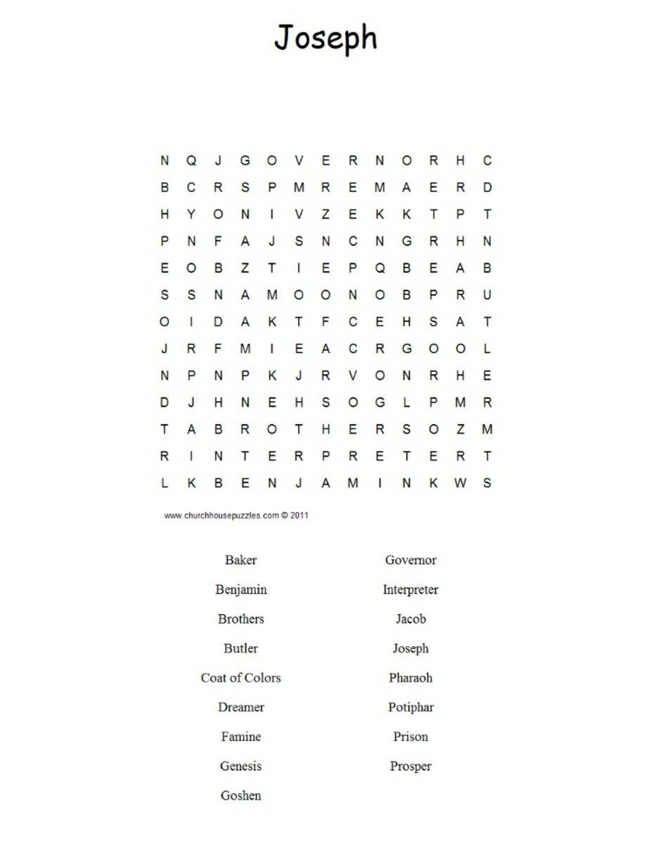 Printable Bible Word Searches From Genesis
