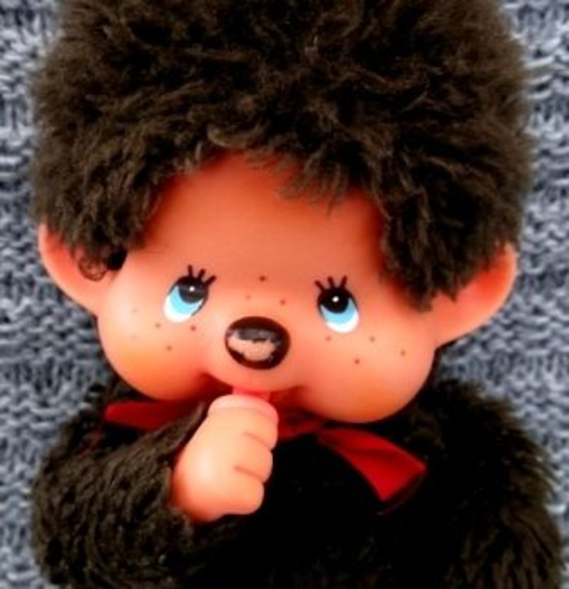 Monchhichis and you—have you ever been friends? This is one of my oldest Monchhichi monkeys.