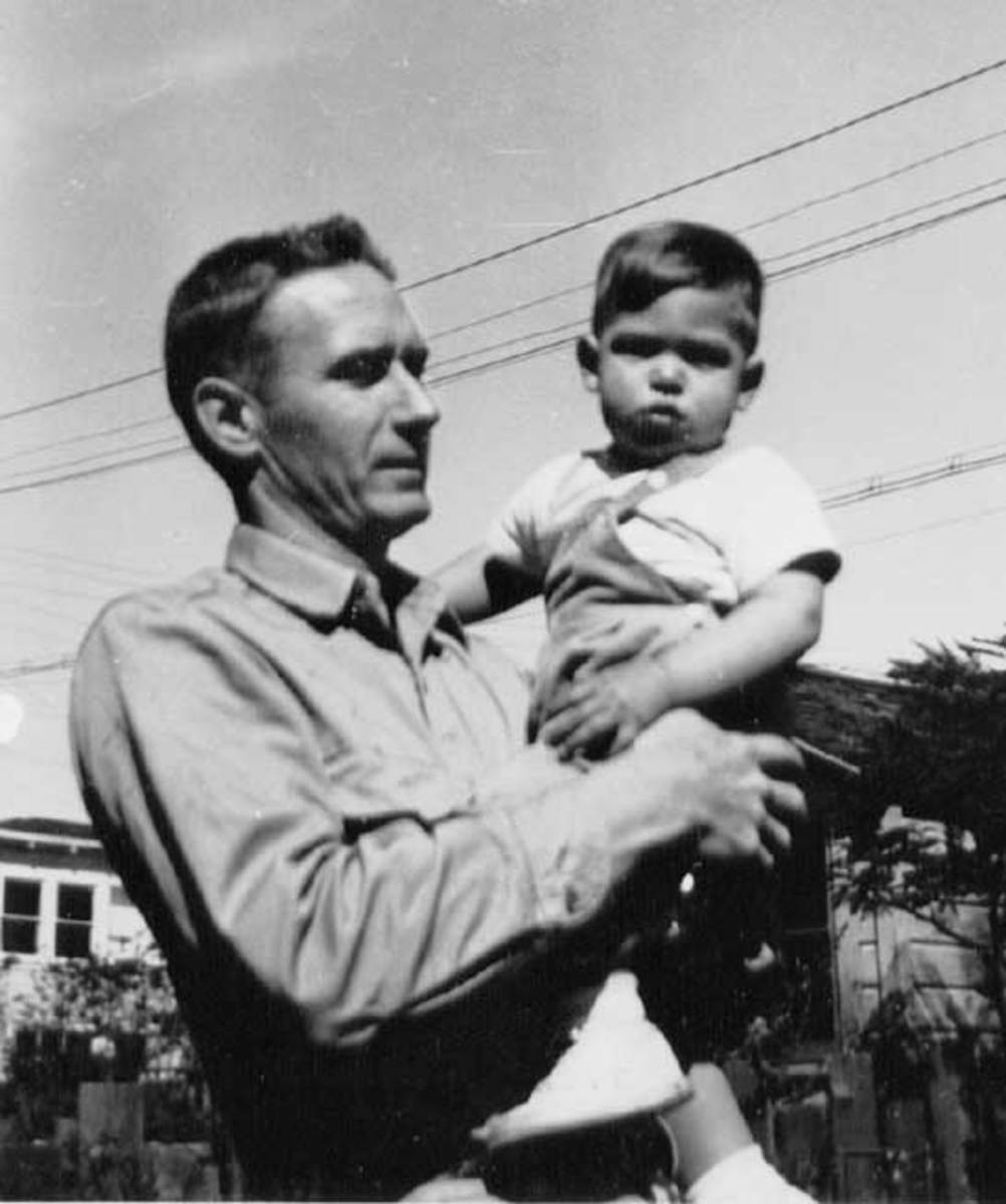 Steve Jobs with his father Paul Jobs (1958)