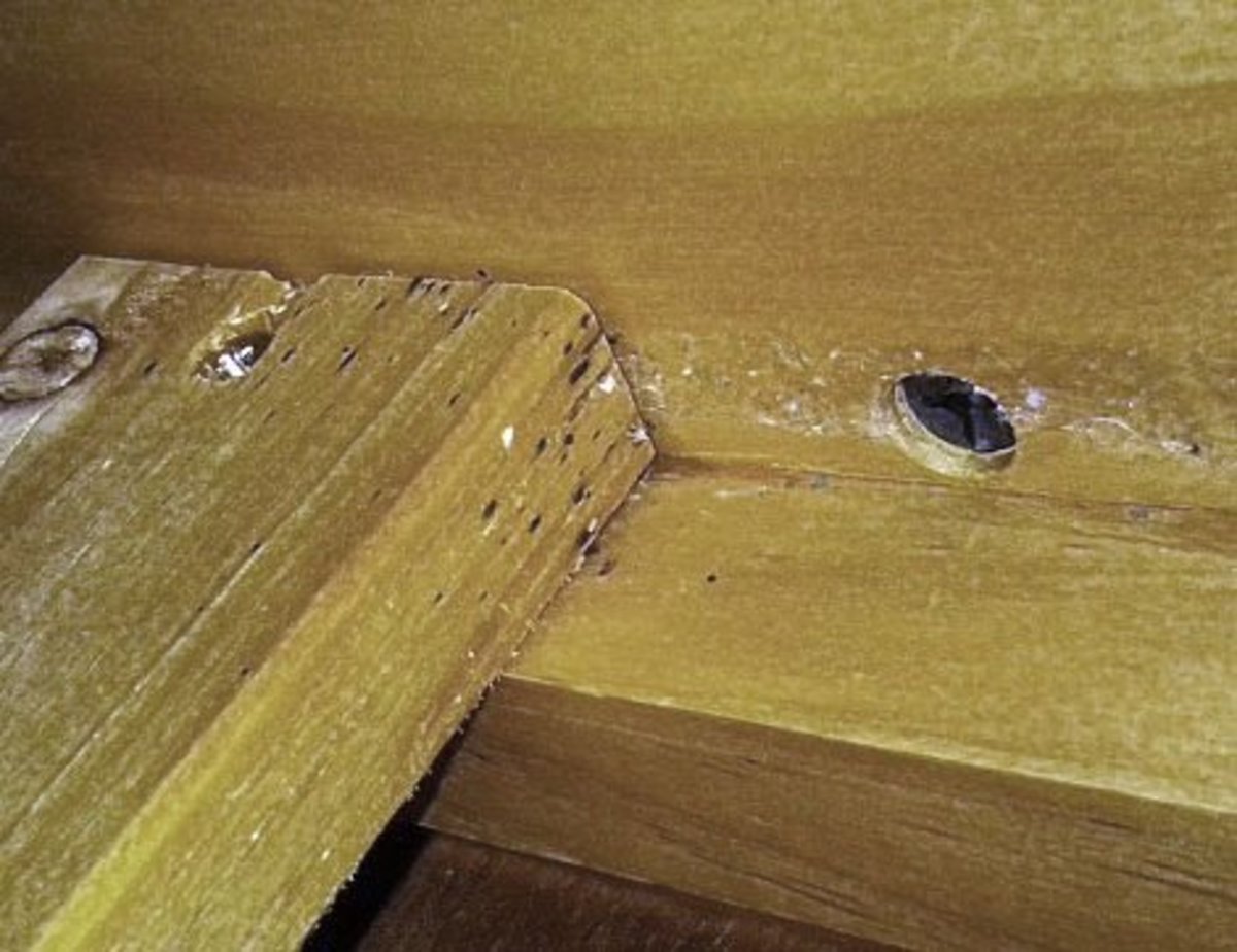 Another picture of a different slat underneath the mattress.  