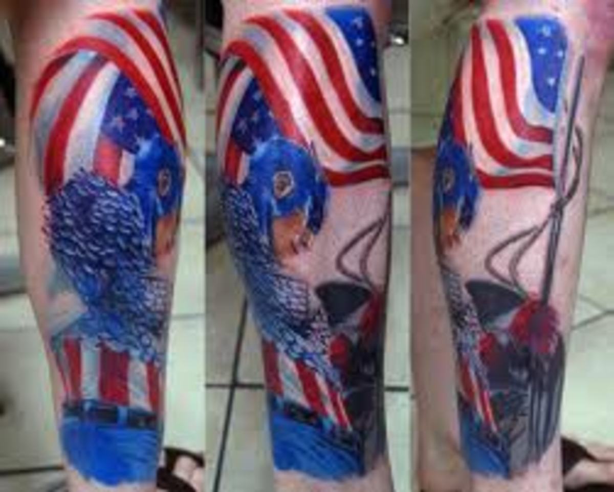 Captain America Tattoo Designs And Meanings-Captain America Tattoo Ideas  And Pictures - HubPages