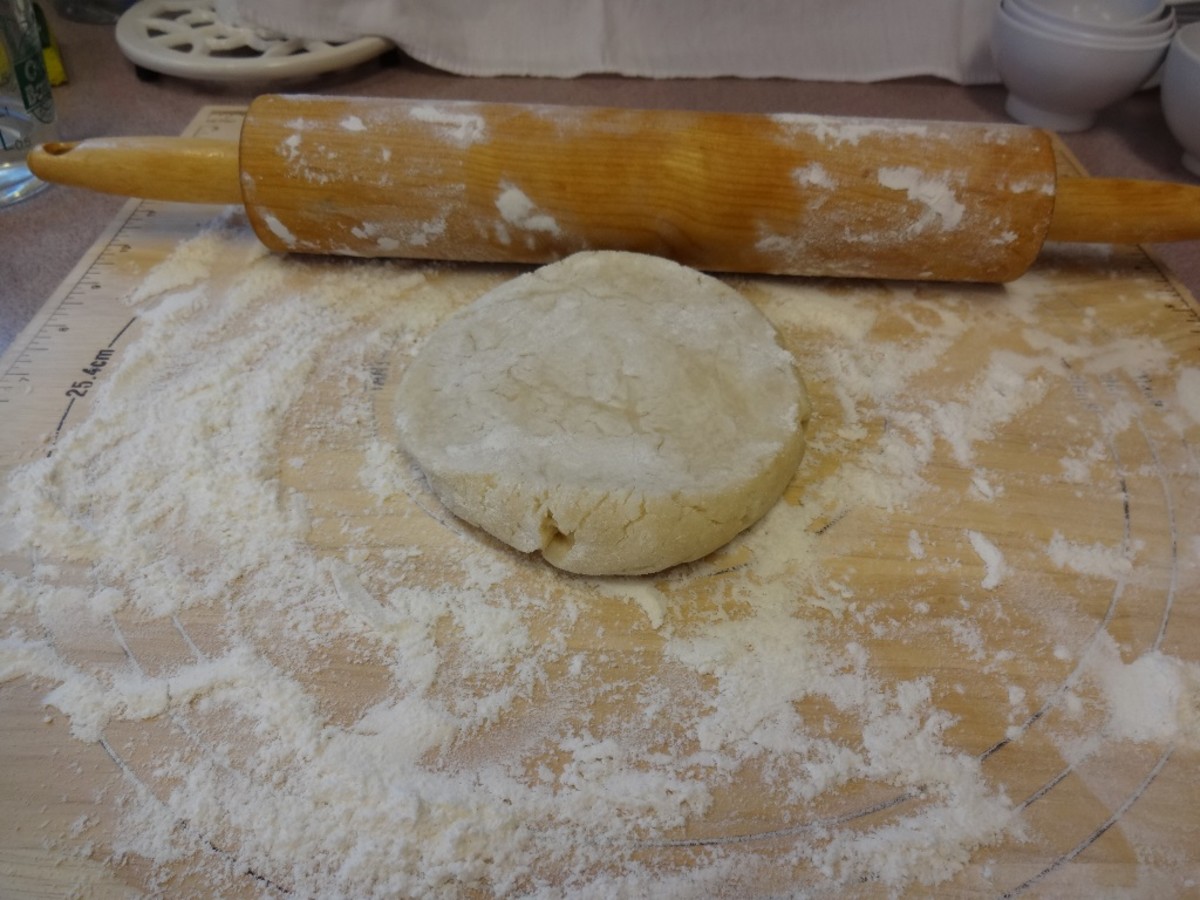 Flour the rolling pin and begin