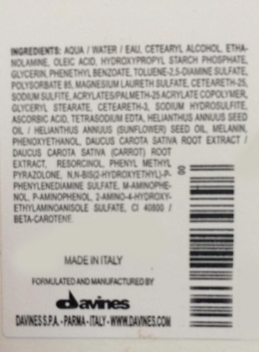 Davines A New Colour Full Ingredient List