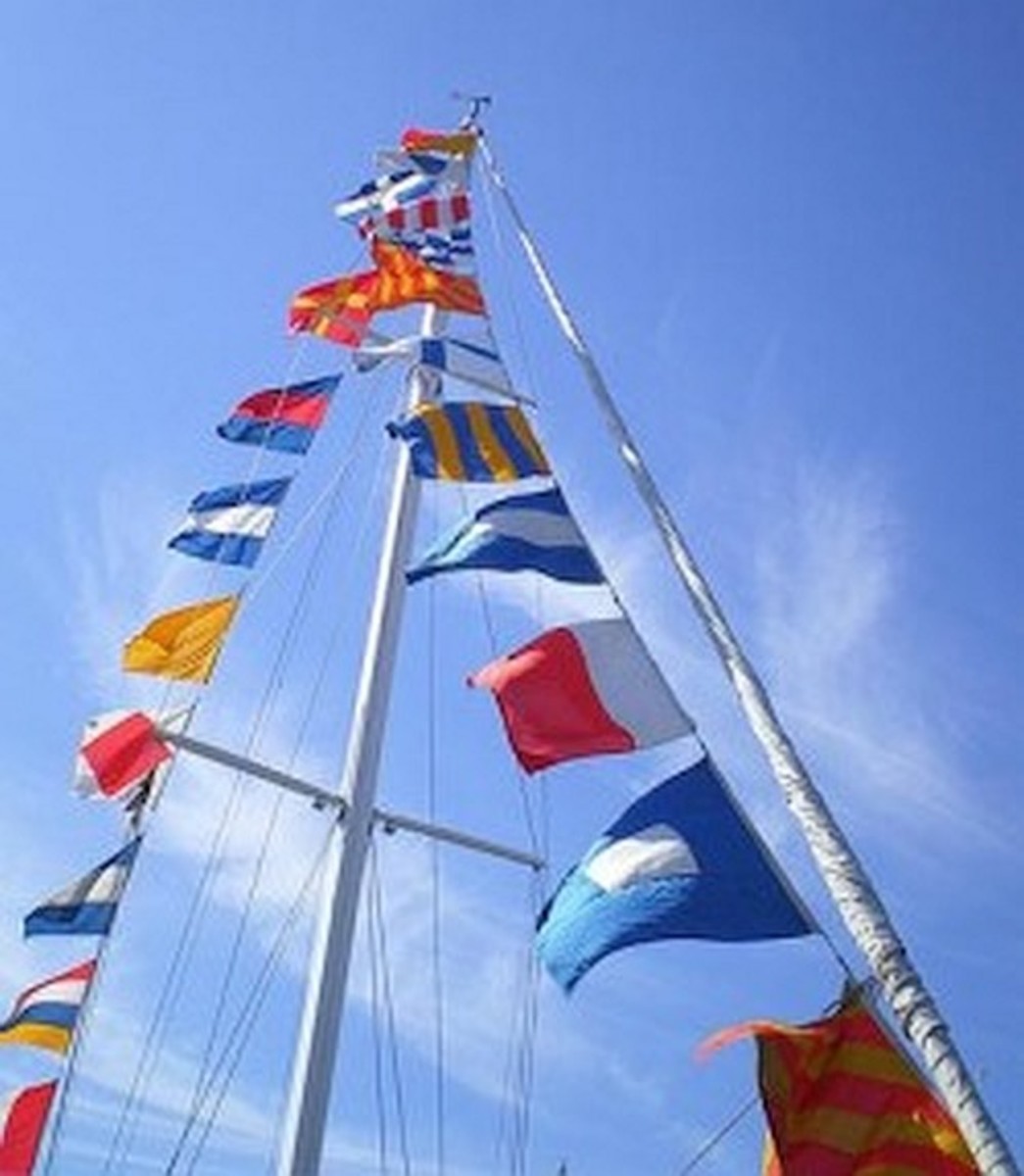 Flags are called colors on ships.