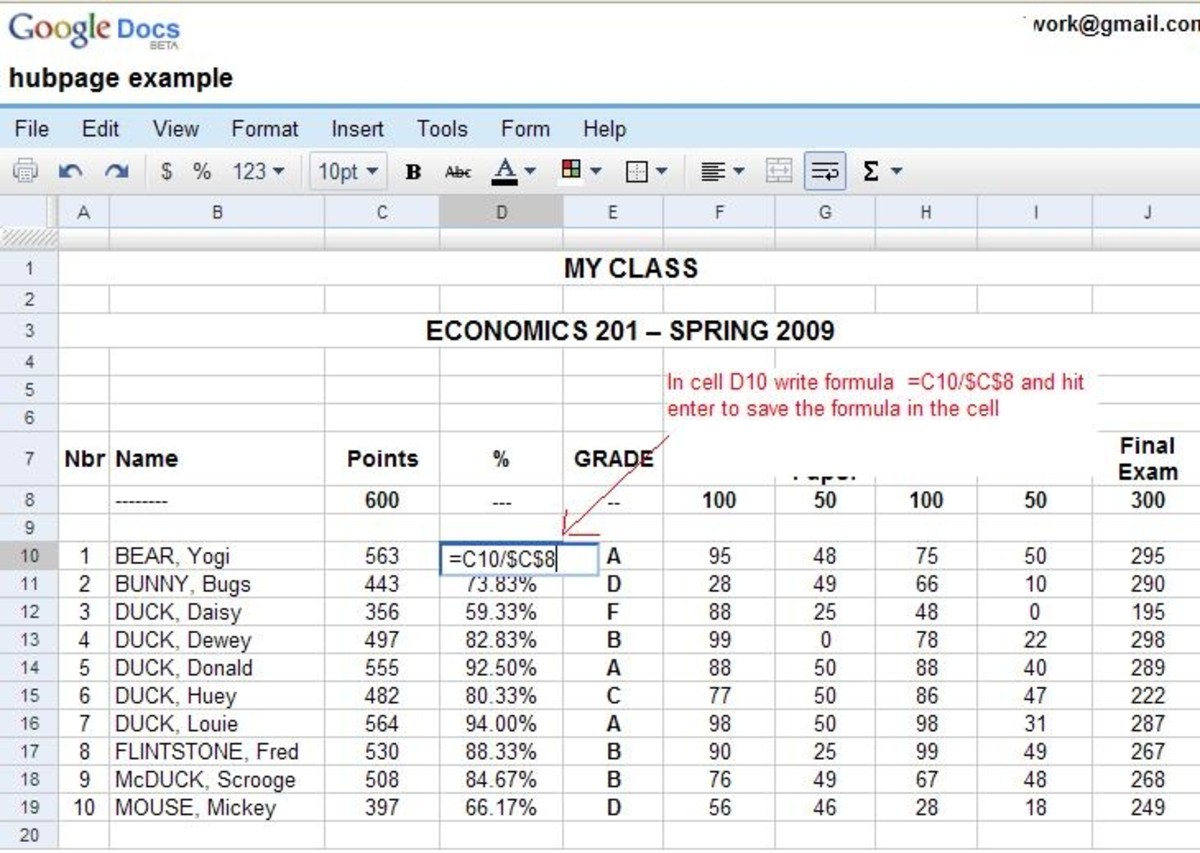 How Teachers Can Automate their Grade Book Using a Google Docs Spreadsheet  - HubPages