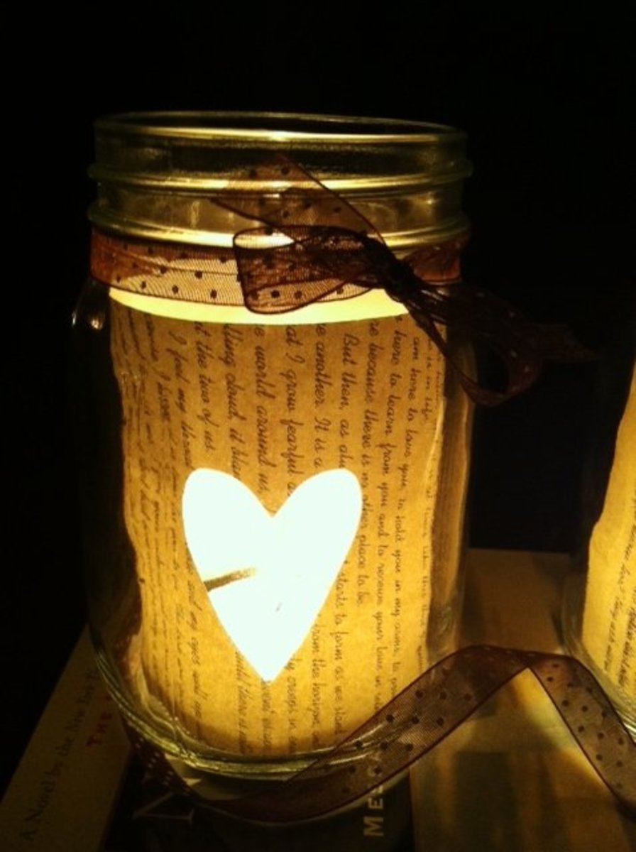 Diy Book Page Mason Jar Candle Holders Hubpages