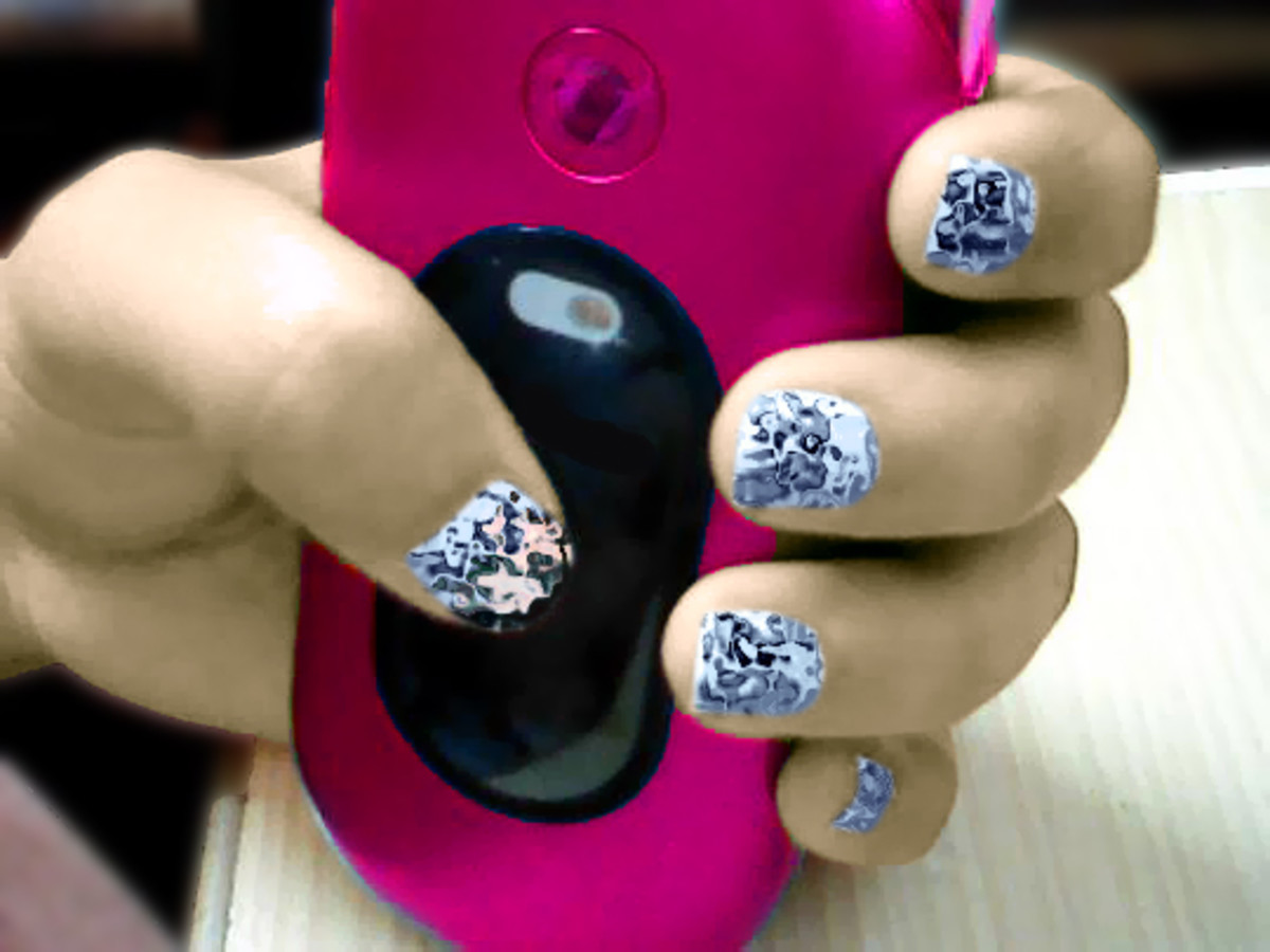 Nail art in Photoshop. 